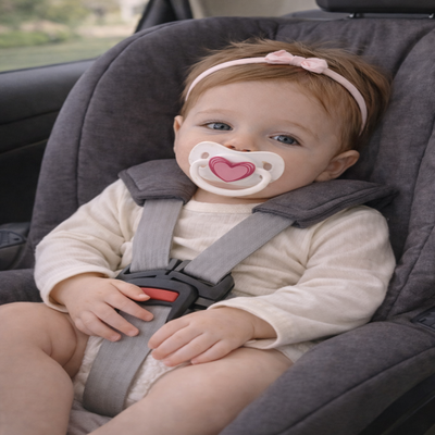 sucette pour bebe résistante rose bébé dans poussette