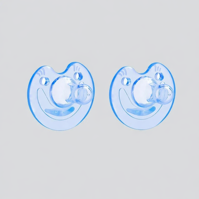 sucette silicone bleu lot de 2