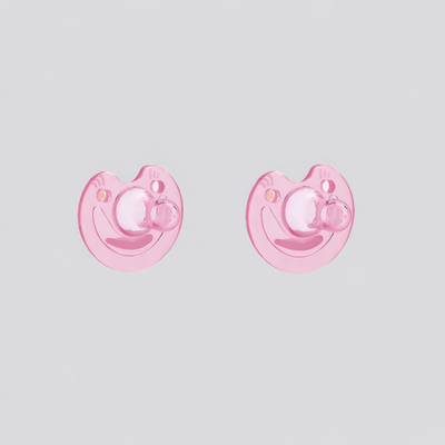 sucette silicone rose lot de 2