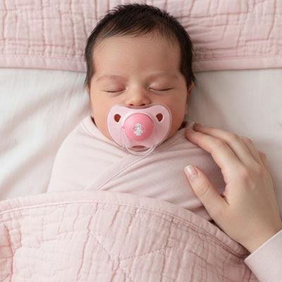 sucettes soulageant rose bébé couché