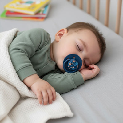 tétine bébé multicolore bleu bébé endormi