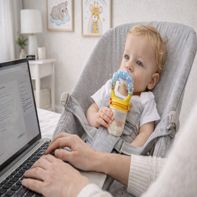 tétine grignoteuse bébé dans son transat