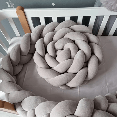 TOUR DE LIT TRESSE | GRIS - BABYSTORE - BKAM