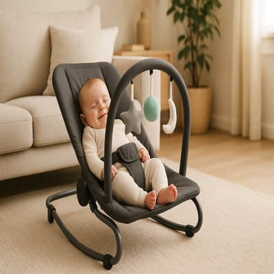 transat bebe confortable anthracite enfant dort