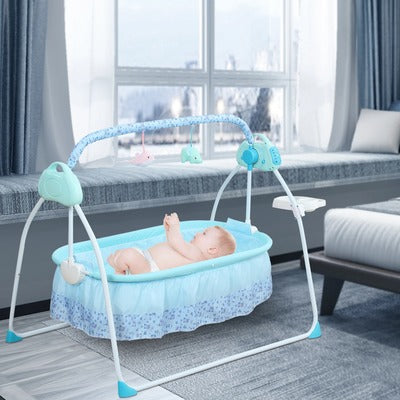transat bebe haut bleu avec bébé s'amuse