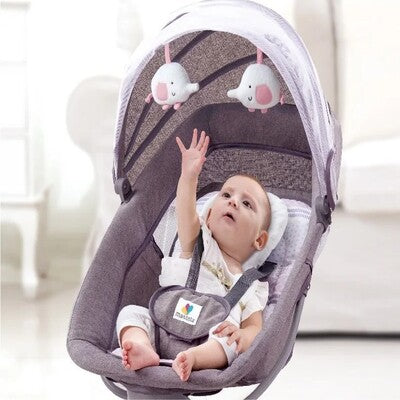 transat bebe haut gris bébé joue