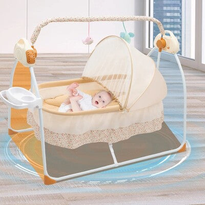 transat bébé pliable kaki bébé souriant