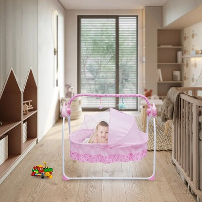 transat bébé sommeil mobile rose enfant assis