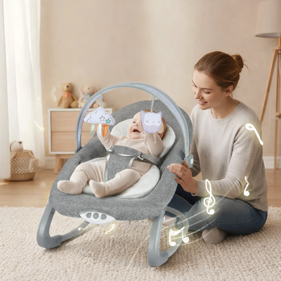 transat ergonomique bébé inclinable enfant avec maman