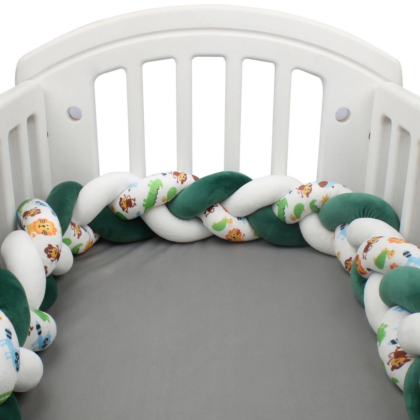 TRESSE DE LIT BÉBÉ | DESSIN ANIMÉ VERT - BLANC - BABYSTORE - BKAM