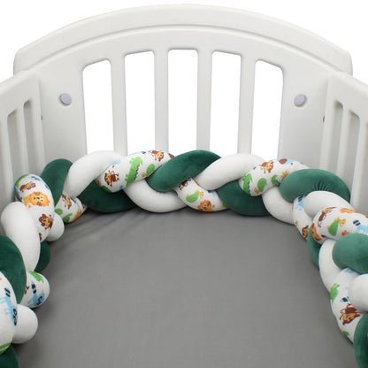 TRESSE DE LIT BÉBÉ | DESSIN ANIMÉ VERT - BLANC - BABYSTORE - BKAM