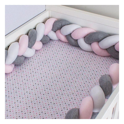 TRESSE DE LIT | BLANC ROSE GRIS - BABYSTORE - BKAM