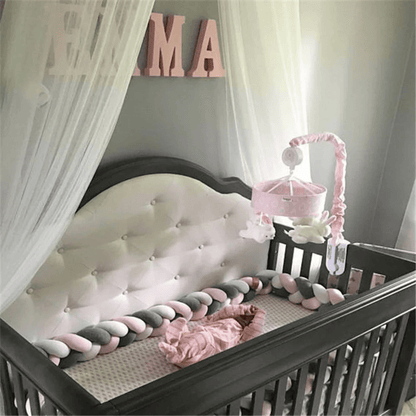 TRESSE DE LIT | BLANC ROSE GRIS - BABYSTORE - BKAM