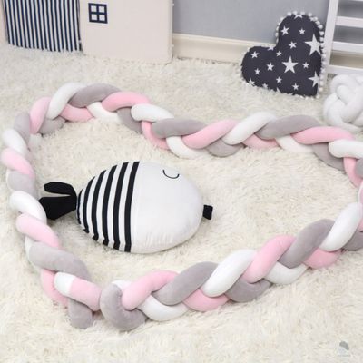TRESSE DE LIT | BLANC ROSE GRIS - BABYSTORE - BKAM
