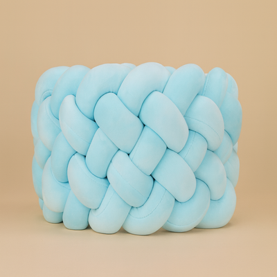 tresse de lit bleu 4 brins présentée