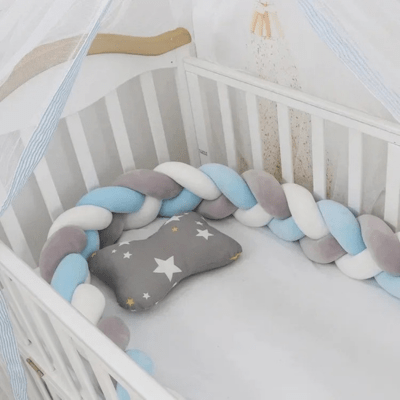 TRESSE DE LIT | BLEU BLANC GRIS - BABYSTORE - BKAM