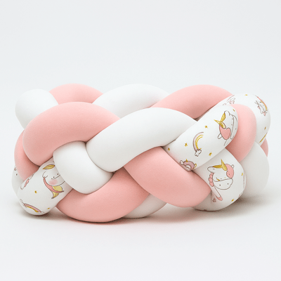 TRESSE DE LIT | DESSIN ANIMÉ ROSE - BLANC - BABYSTORE - BKAM