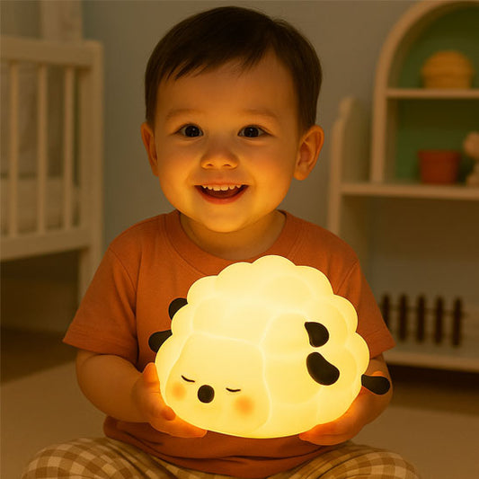 veilleuse bébé led mouton enfant souriant