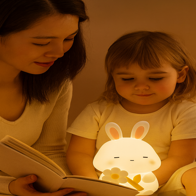 veilleuse lapin apaisante maman avec sa fille
