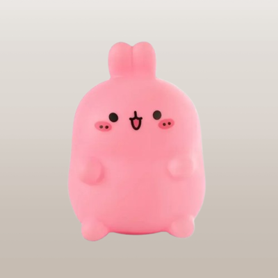 veilleuse lapin décorative rose