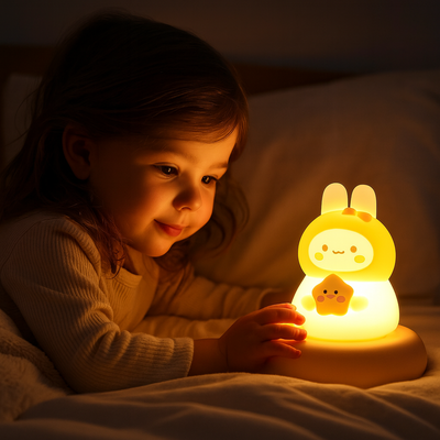 veilleuse lapin réglable adorable enfant couché