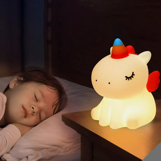 veilleuse licorne mignon silicone licorne a bebe endormi