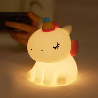 veilleuse licorne mignon silicone licorne a