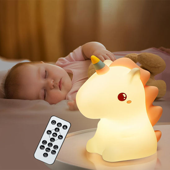 veilleuse licorne mignon silicone licorne b usb avec commande
