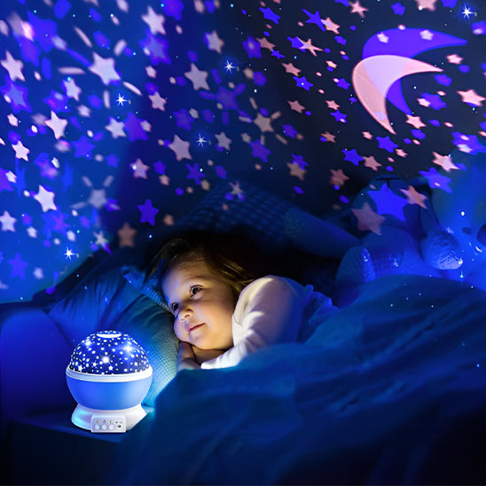 veilleuse projection galaxie bébé couché adorablement