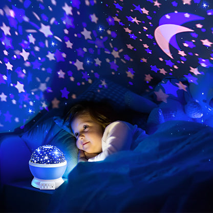 veilleuse projection galaxie bébé couché adorablement