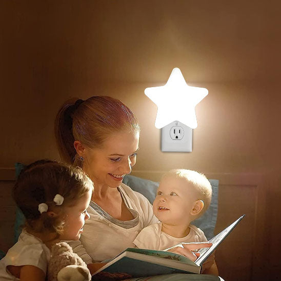 veilleuse sur prise led étoile blanc maman avec enfants