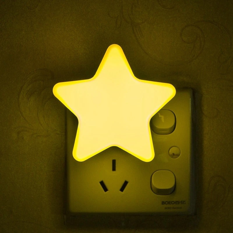 veilleuse sur prise led étoile jaune