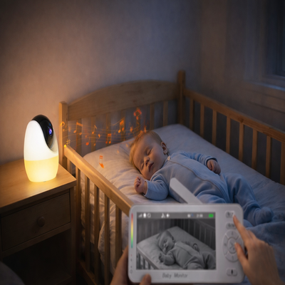 video babyphones vision nocturne bébé couché